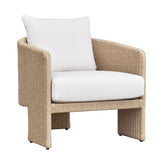 Alexa Cream Performance Fabric Outdoor Armchair Model: TOV-O68809
